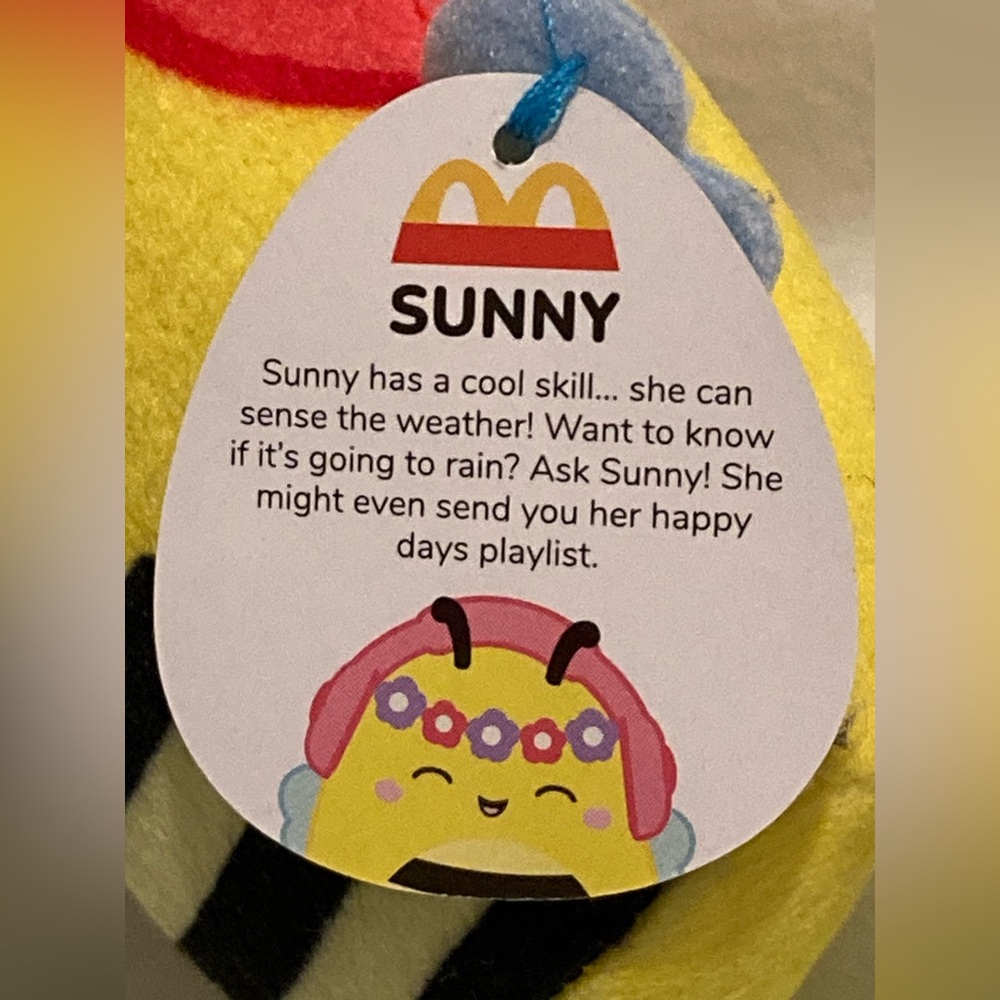 Four Squishmallows McDonald's Happy Meal Collectible 2023 Archie Fifi Hans Sunny - Picture 8 of 14